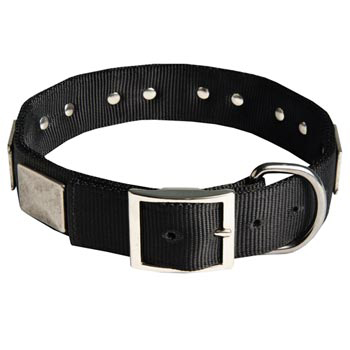 Designer Nylon Dog Collar Wide with Easy Release Buckle for   Newfoundland