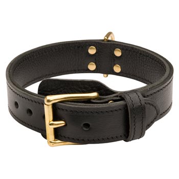 Newfoundland  Leather Collar with Easy in Use Buckle