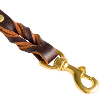 Newfoundland Short Leather Pull Tab with Rust-proof Snap Hook