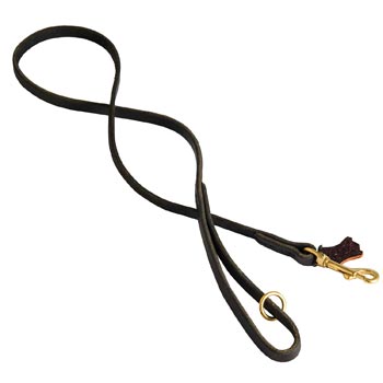 Leather Dog Leash Stitched with Smooth Surface for  Newfoundland